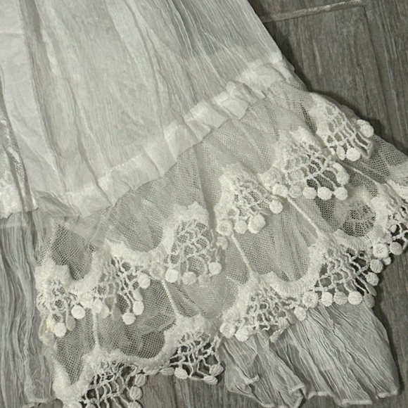 LIKE NEW! Women's Elena Wang Sheer Boho Layered Top - MEDIUM - Picture 6 of 13